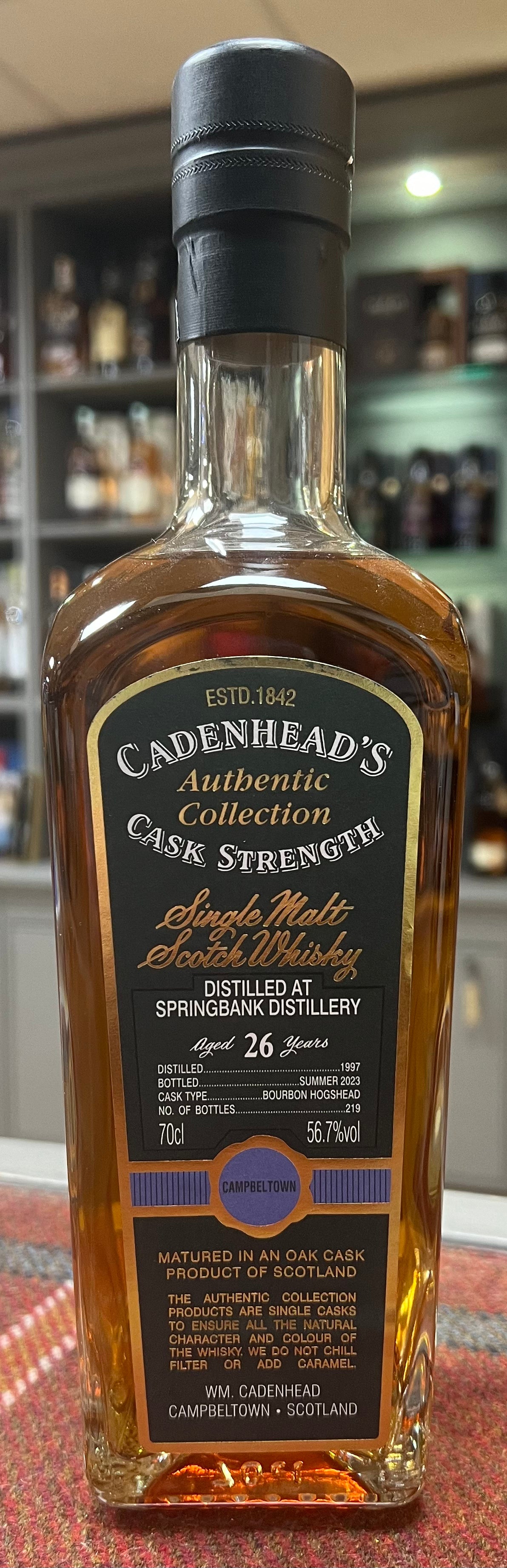 Cadenheads Authentic Collection, 26yo Srpingbank Cask Strength  (70cl, 56.7%)