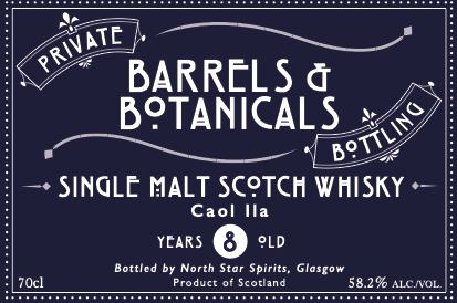 Barrels & Botanicals Shop Exclusive - 8yo Caol Ila (70cl, 58.2%)