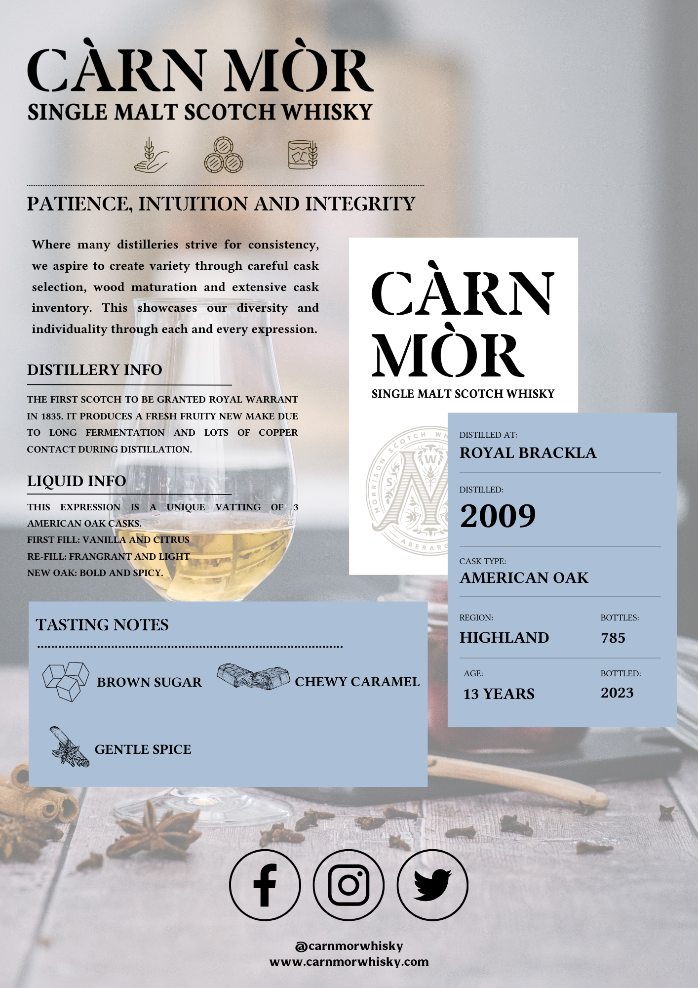 Carn Mor Strictly Limited Royal Brackla 2009 American Oak Aged 13 Years (70cl, 47.5%)