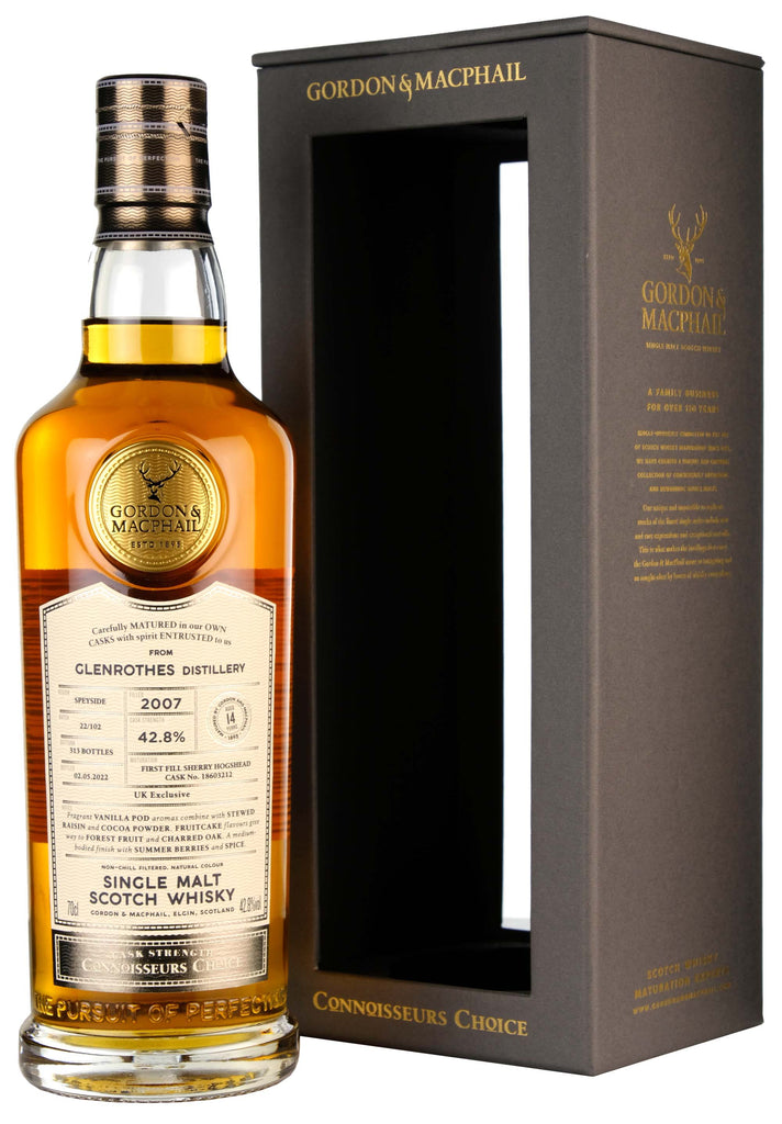 Gordon & MacPhail Connoisseurs Choice Glenrothes 14 Year Old 2007 Single Cask #18603212(70cl, 42.8%)