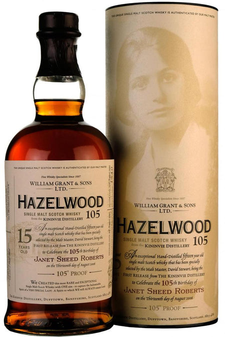 hazelwood (kininvie) 15 year old | janet sheed roberts 105th birthday (70cl, 52.5%)