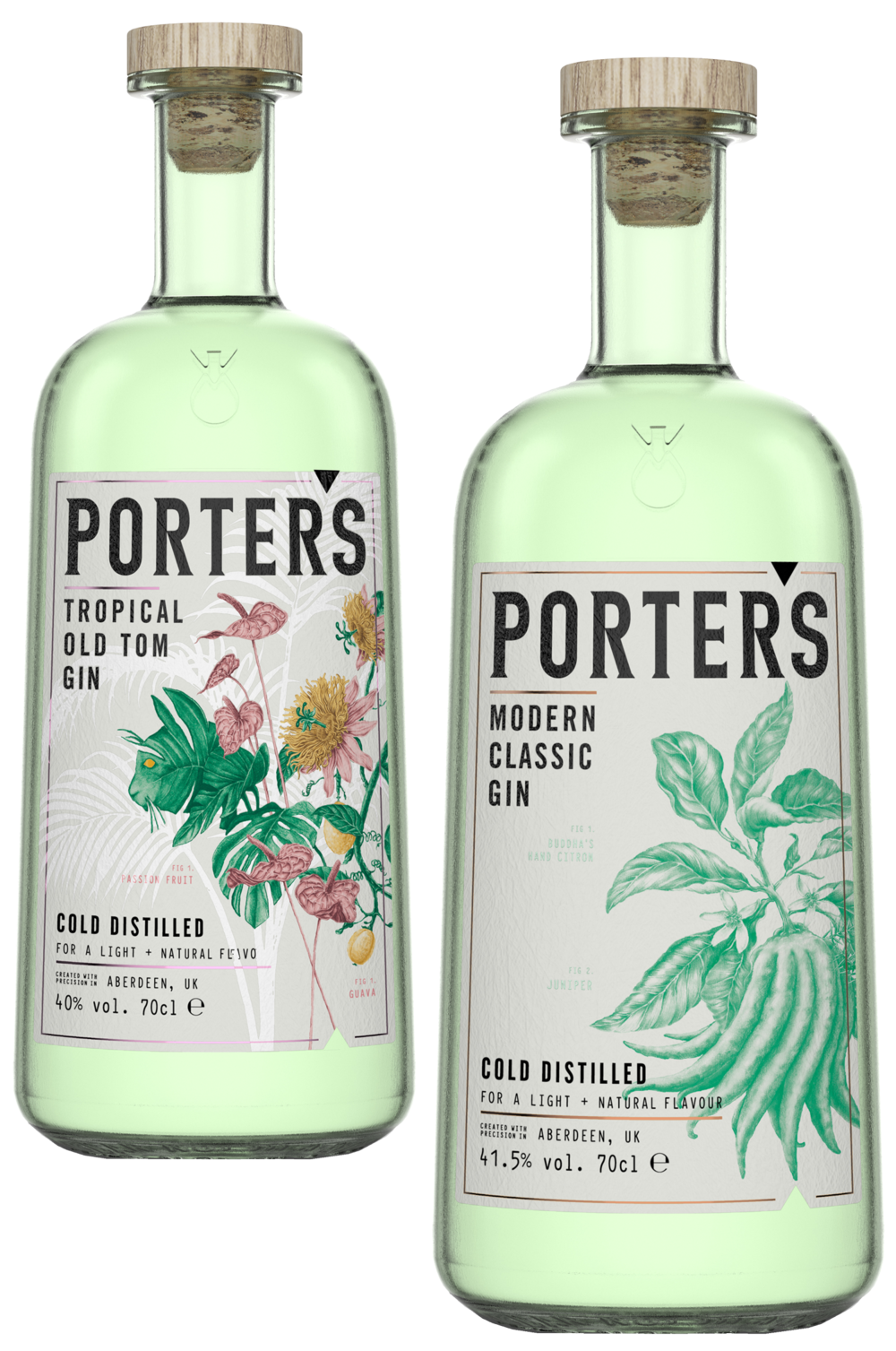 porters gin - modern classic & tropical old tom
