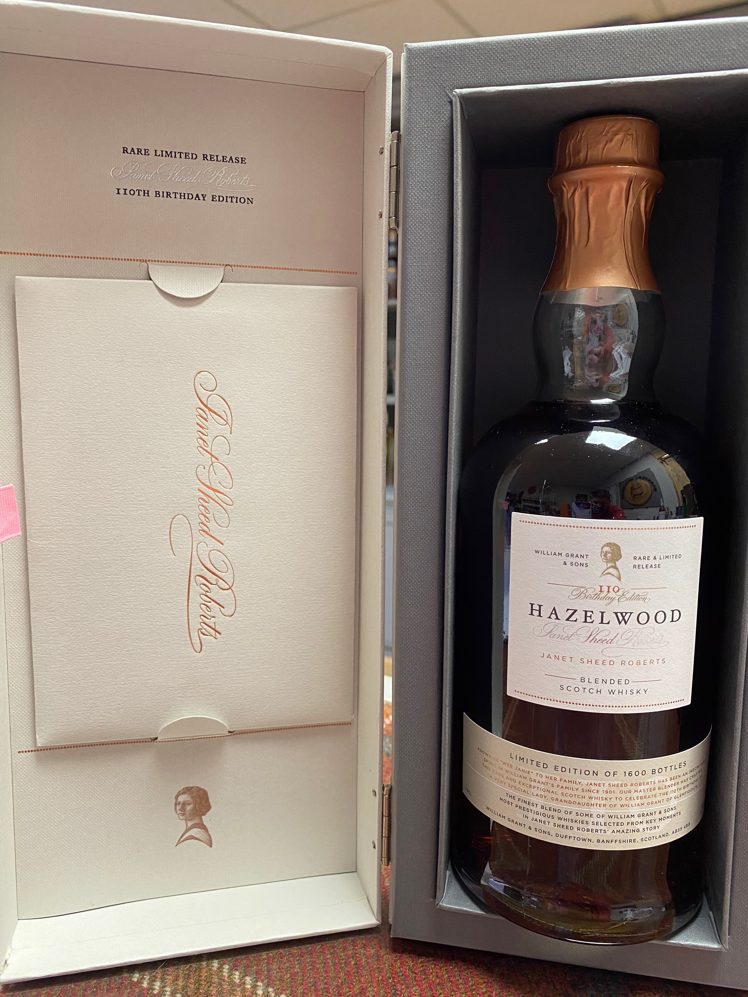 hazelwood janet sheed roberts - 110th birthday edition (70cl, 55%)