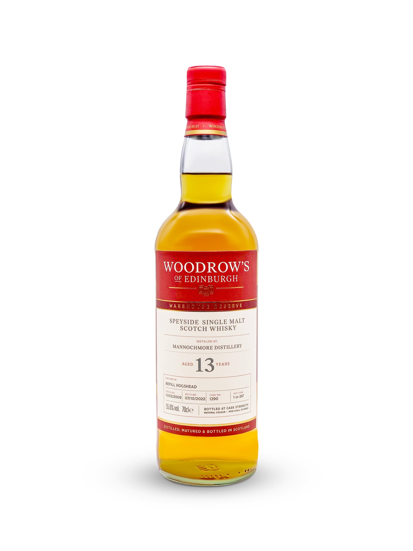 Woodrow's of Edinburgh Mannochmore 13 Year Old (70cl, 55.0%)