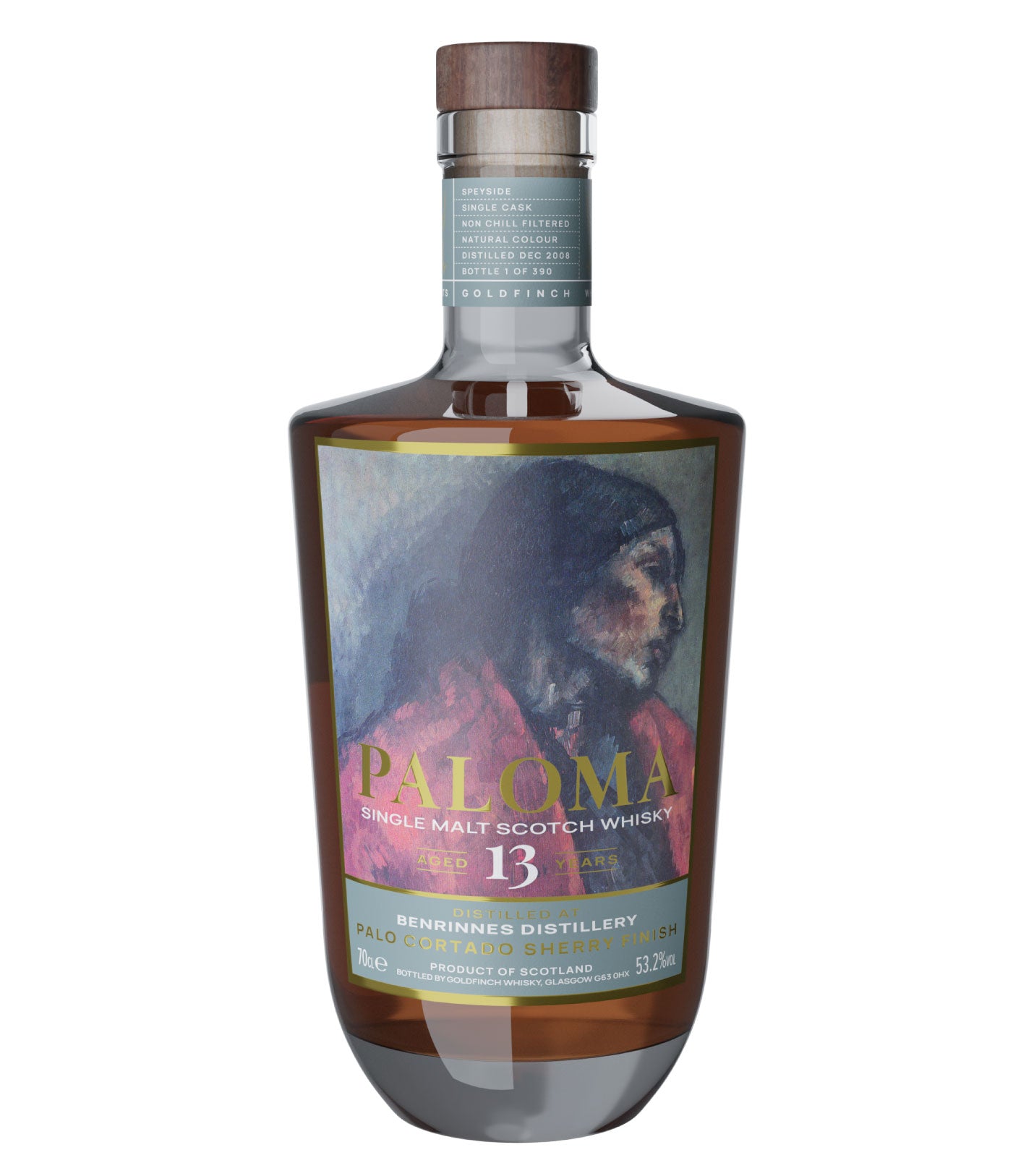 Goldfinch Paloma 13 Year Old Benrinnes Palo Cortado Sherry Finish (70cl, 53.2%)