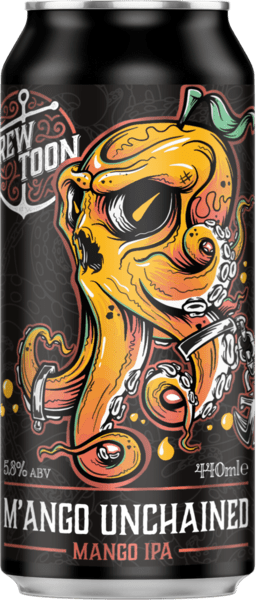 brew toon craft beer - 440ml cans m'ango unchained