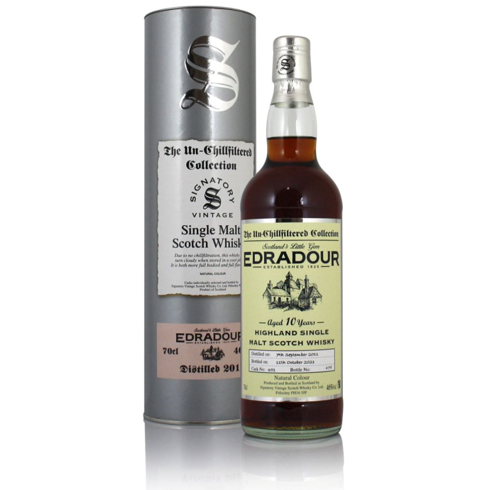 edradour 10 year old 2012 (cask 153) - un-chillfiltered collection (signatory) (70cl, 46%)