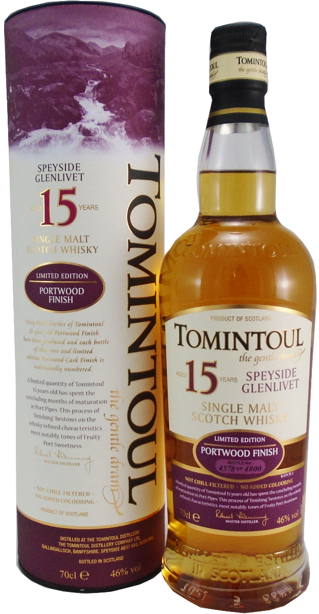 tomintoul 15 year old portwood finish (70cl, 46%)